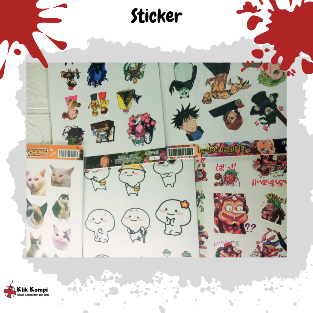 

Sticker Pack Aesthetic Anime & Meme | Vinyl Waterproof | Dekorasi Laptop, HP, Jurnal, Helm, Tumbler