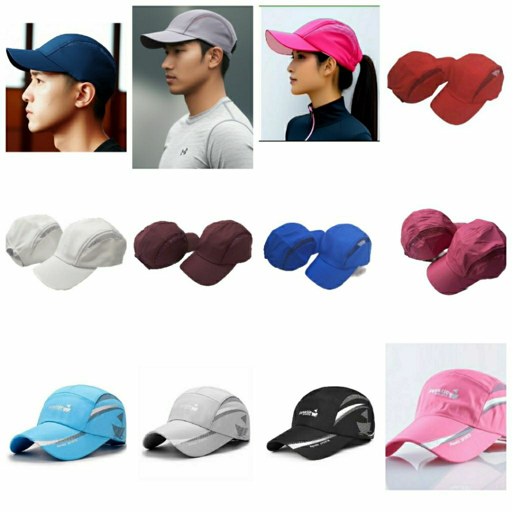 topi perasut polos topi aquatic topi caddy golf pria wanita topi olahraga topi sport parasut basebal