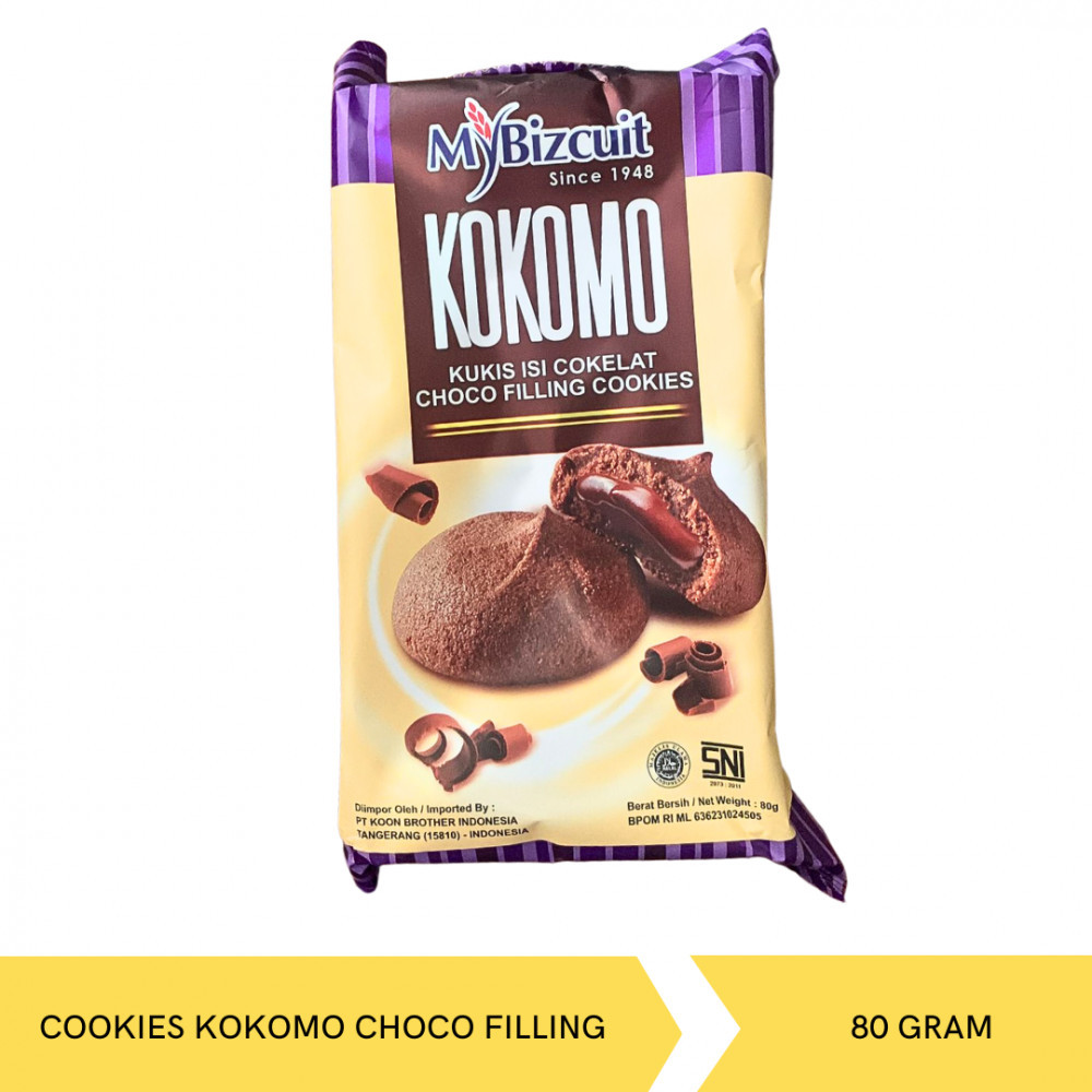 

Biskuit Kukis Cokelat MYBIZCUIT Choco Filling Cookies 80 Gr
