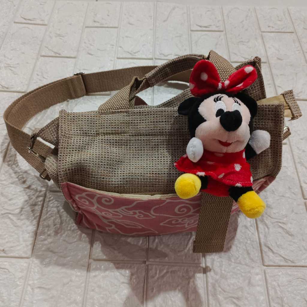 Gantungan Tas - Gantungan Kunci Mobil - Motor - Bagcharm Boneka Minerva Mouse - Tikus  Miki -  Tikus