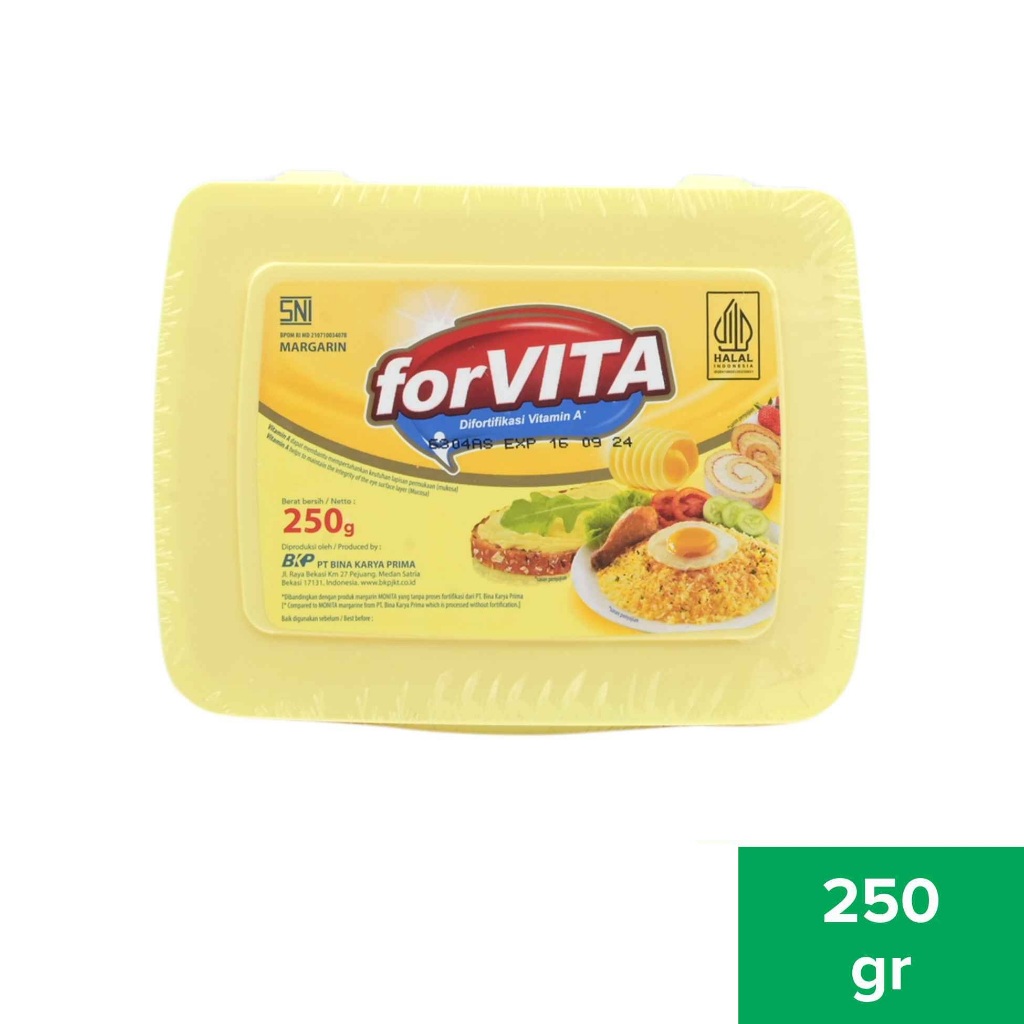 

Forvita Margarine 250gr – Gurih, Sehat, Praktis Harian