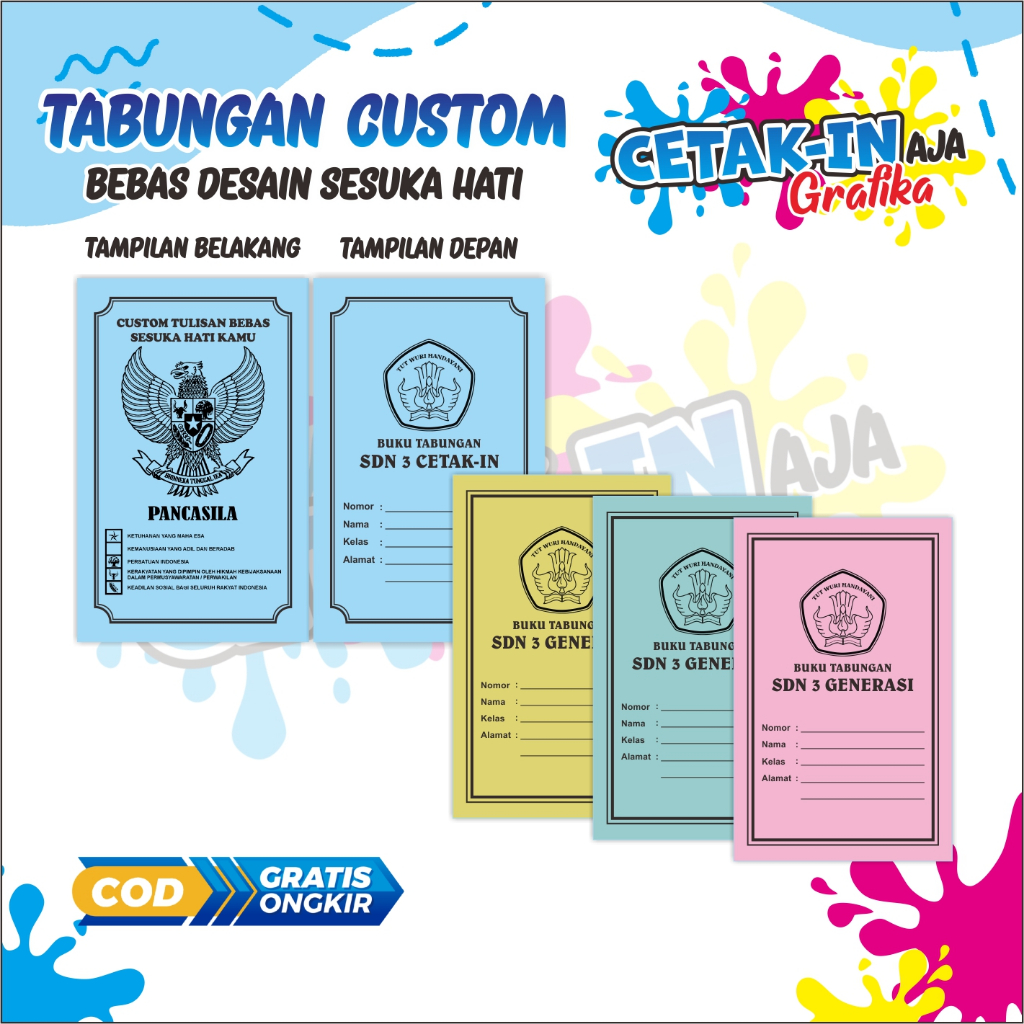 

Buku Tabungan Sekolah Custom Logo & Nama – Proses 1 Hari – CETAK-IN AJA Grafika