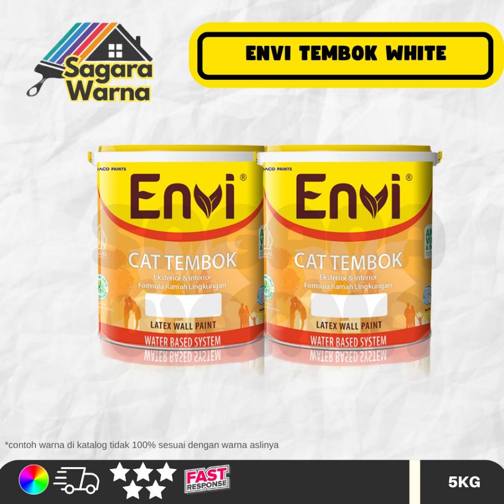 Envi Tembok Brilliant White 845 / Cat Tembok Putih / 5kg