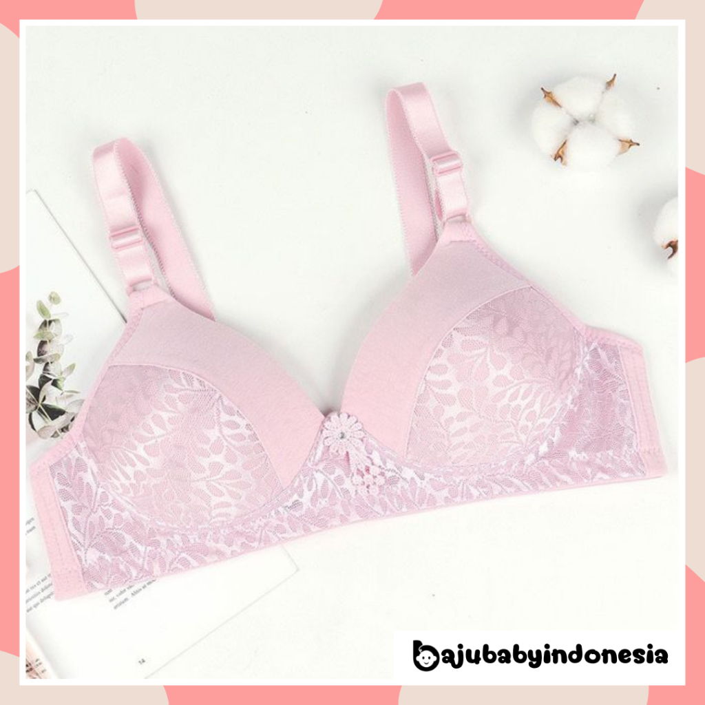 BBI BH pakaian dalam motif pinati bra wanita jumbo push up untuk remaja ukuran besar tanpa kawat bus