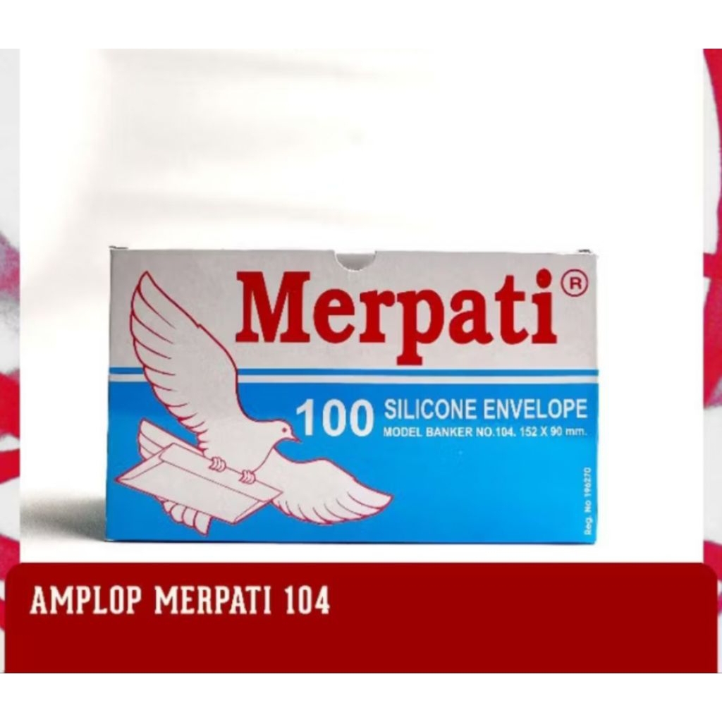 

Amplop Merpati/Grandia No 104 Kecil Putih Polos Lem 152mmX90mm Per Box 100Lembar