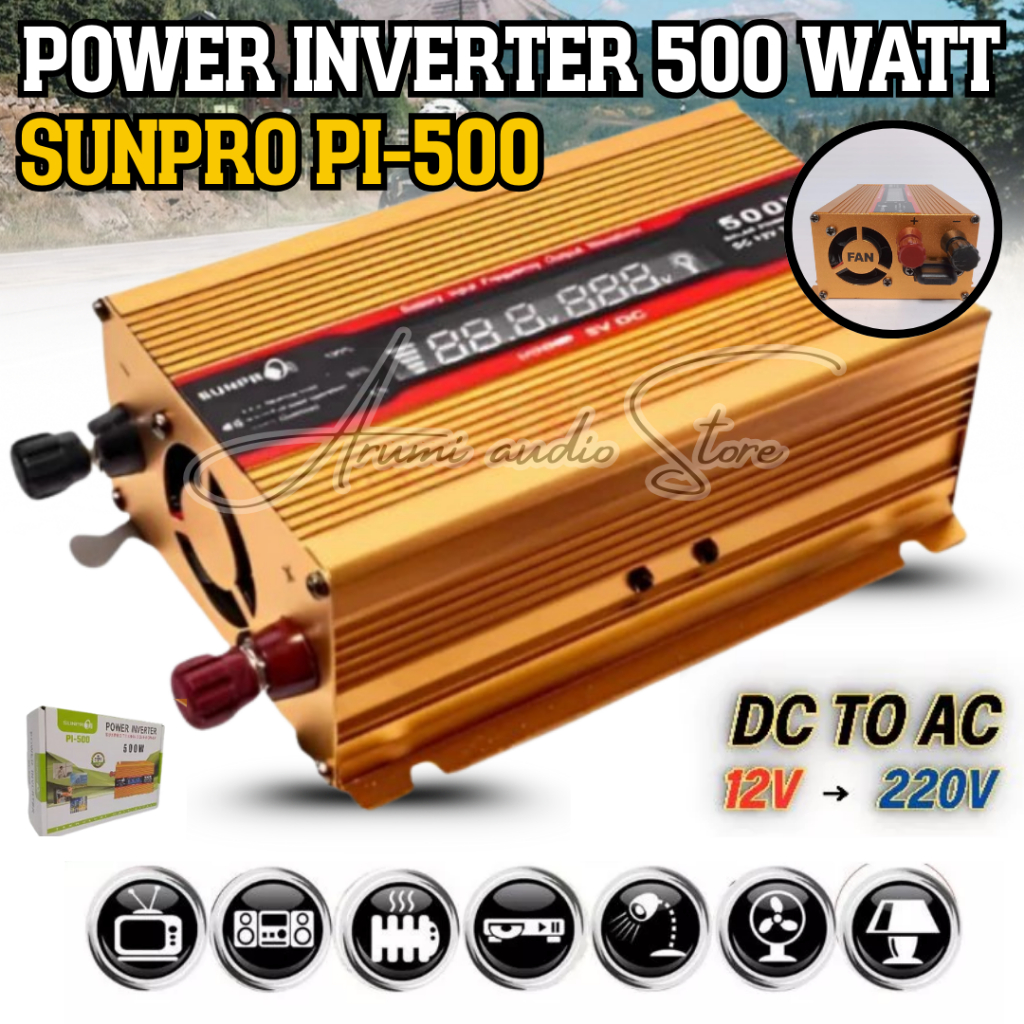 Power Inverter Sunpro Pi-500 Watt - Inverter Sunpro Pi500 Watt | Power Inverter 500w Sunpro Pi-500 I