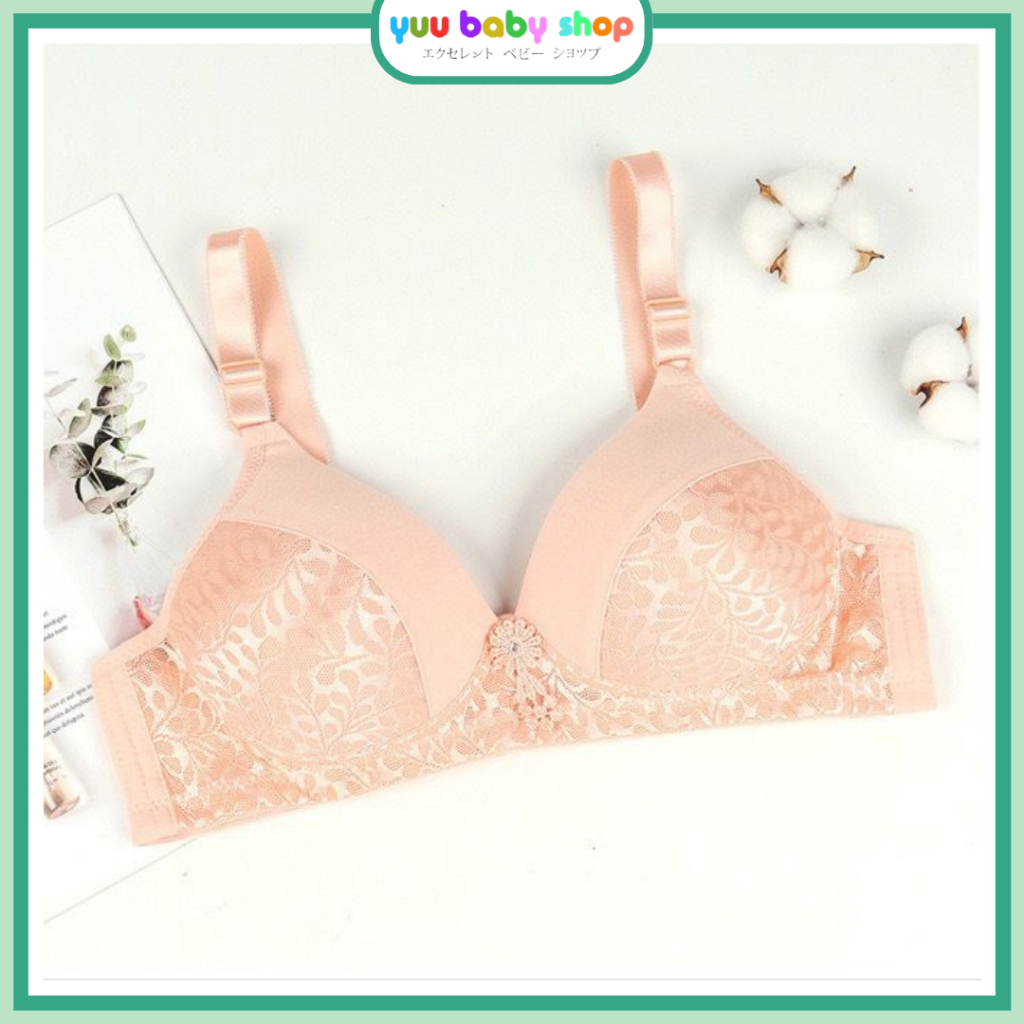 YBS.ID BH pakaian dalam motif pinati bra wanita jumbo push up untuk remaja ukuran besar tanpa kawat 