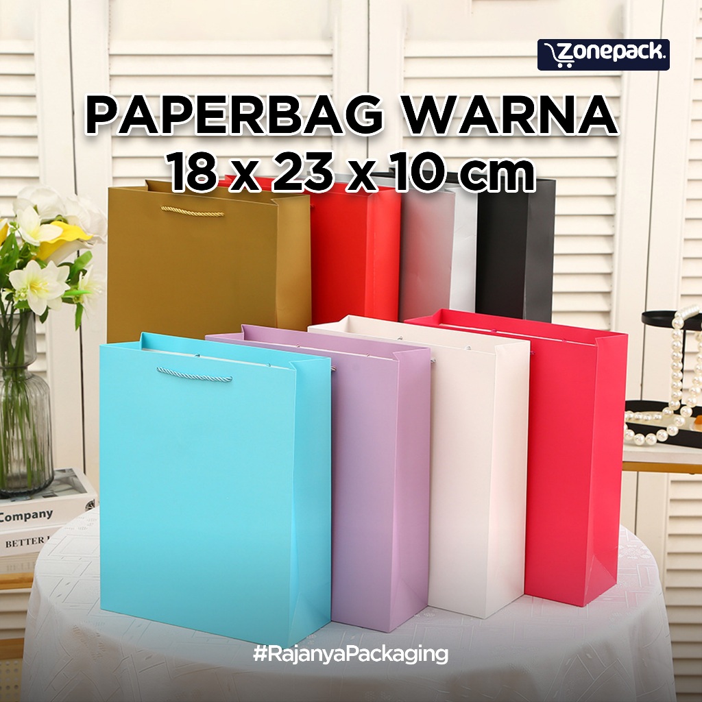 

Paperbag Warna 18x23 | Paperbag Polos Souvenir Merah Ungu Biru Pink Magenta | Paper Bag Gift Bag Ulang Tahun