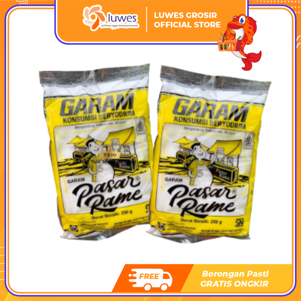 

Garam Pasar Rame 250 g/500 g Bersih Dan Higienis