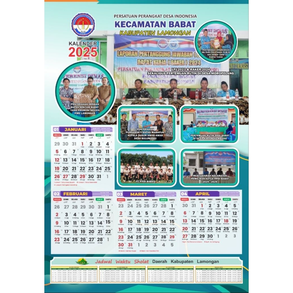 cetak kalender dinding 2026 termurah, custom (3 lembar) kertas tebal AP210