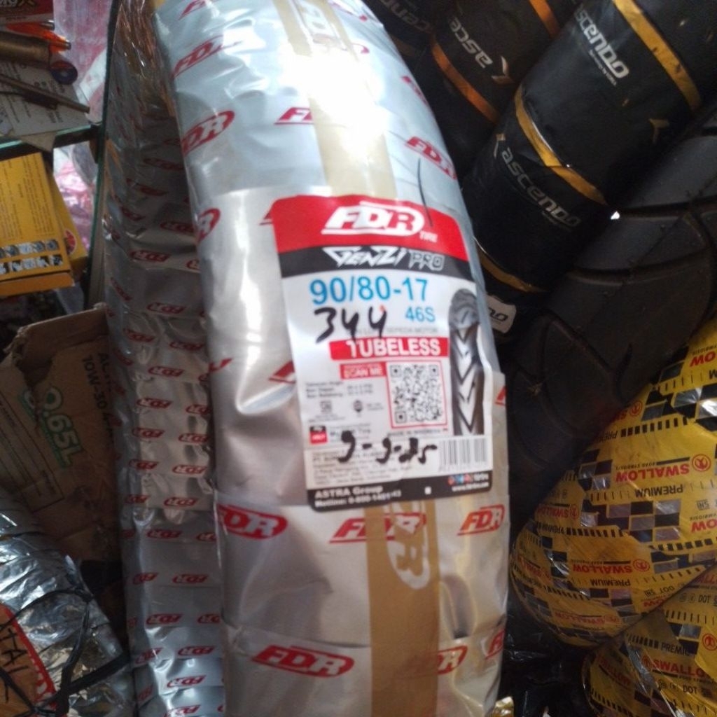 ban luar motor fdr 90/80-17 tubles ring velq 17
