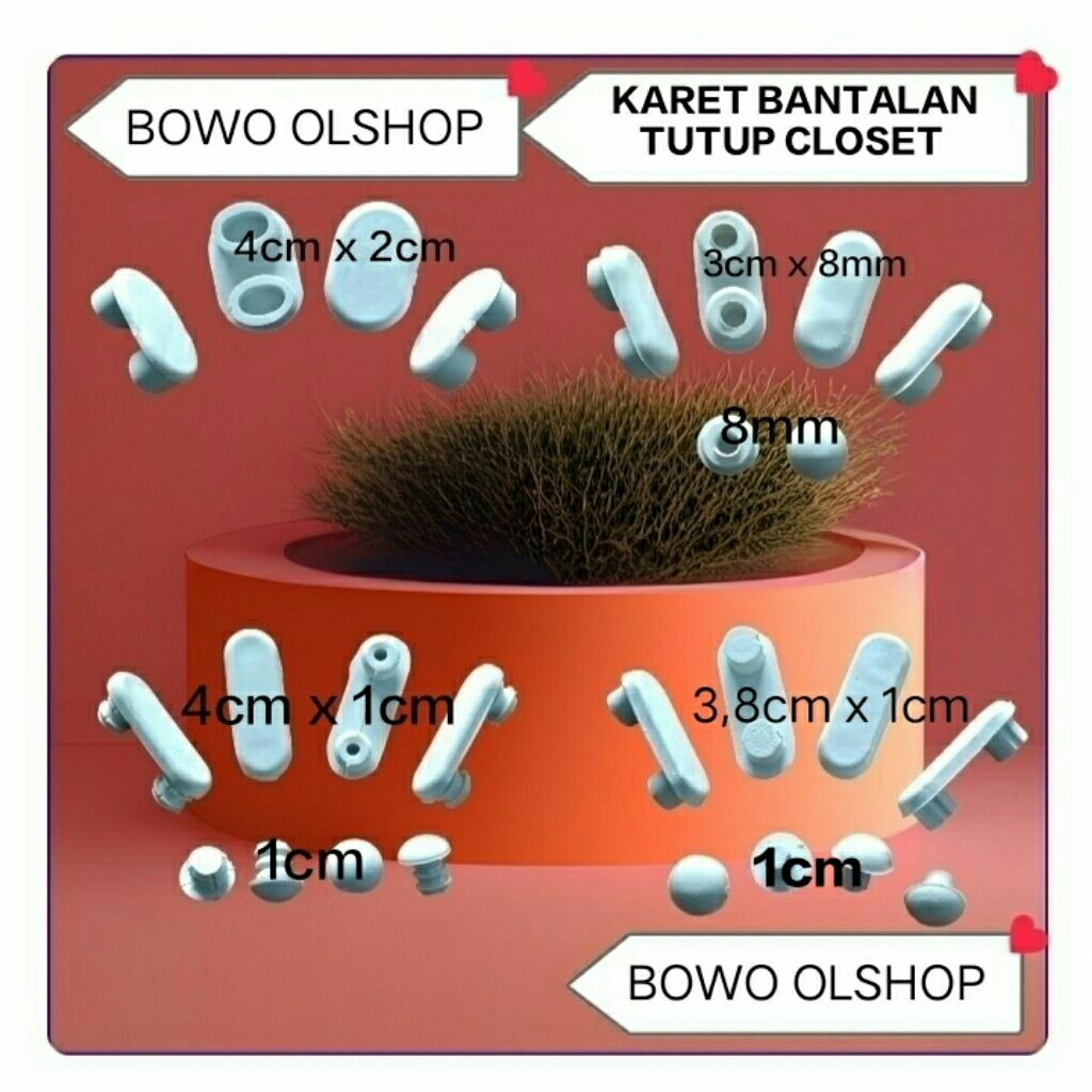 Karet bantalan tutup closet duduk Karet ganjel cover toilet Karet peredam tutup closet model toto Ka