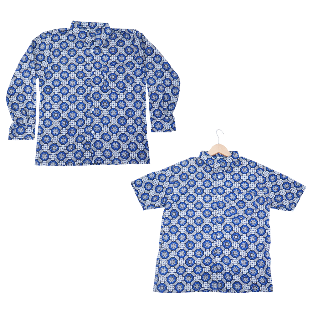 SERAGAM SEKOLAH SMP BATIK BUNGA MATAHARI LENGAN PANJANG LENGAN PENDEK