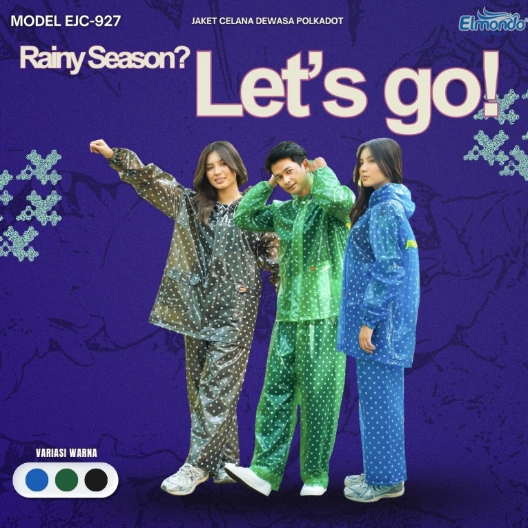 Jas Hujan Jaket Celana Polkadot Elmondo 927 Jas Hujan Murah