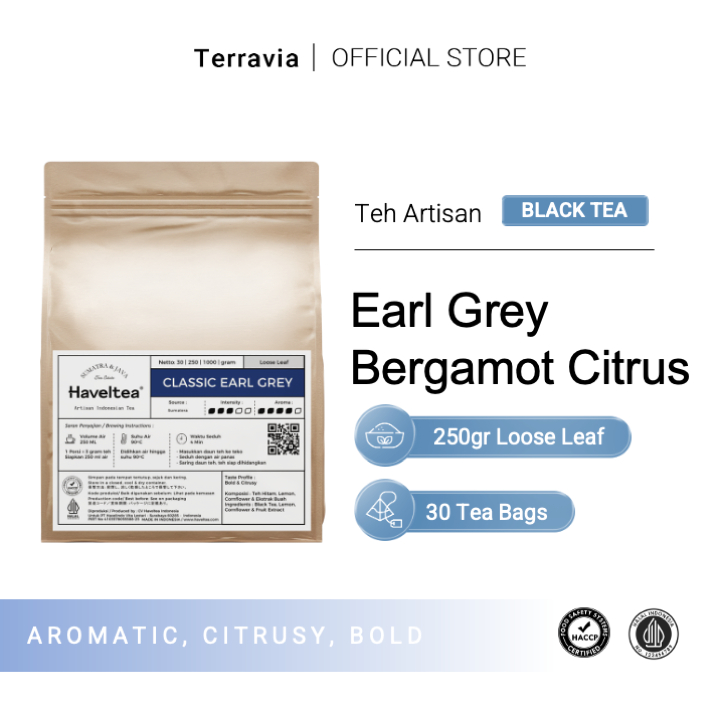 

Haveltea Classic Earl Grey Bergamot Black Tea Horeca Big Pouch 250gr