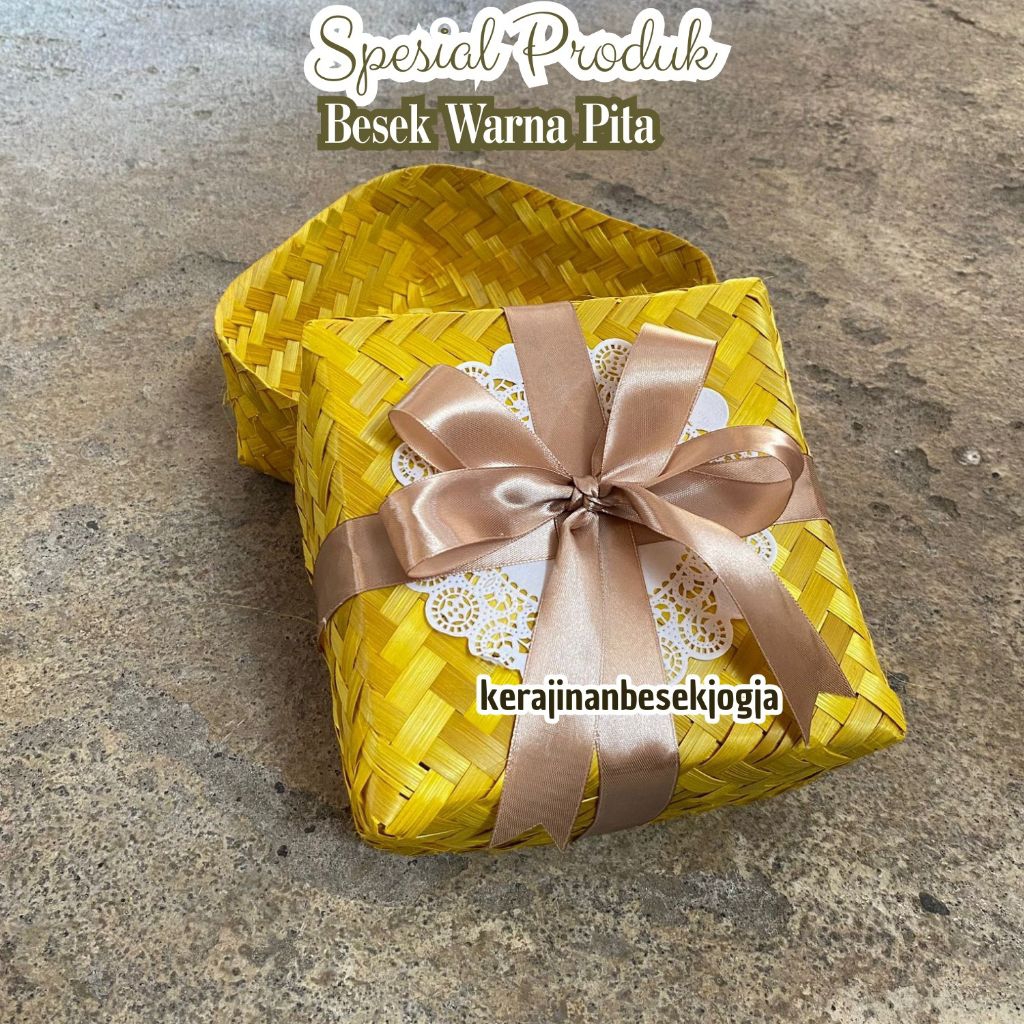 BESEK WARNA PITA bebas request |  besek nasi box nasi genduri makanan instan besek murah