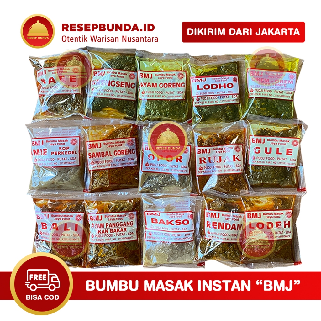

Bumbu Jaya Food BMJ Sachet Bumbu Masak Instan Praktis Racik Rempah Dapur Nusantara - 50gr