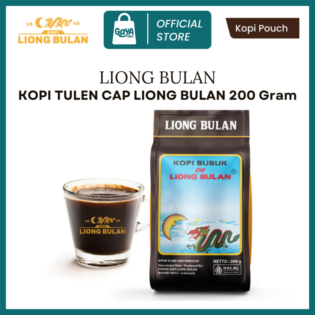 

Kopi Liong Bulan 200 Gram Tanpa Gula Original