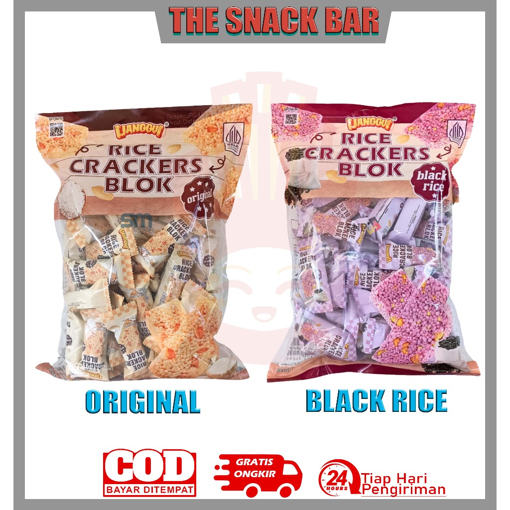 

Cemilan Rice Crackers Jepang Rasa Original Black Rice 1 Bal 40pcs 298Gr 100% Halal