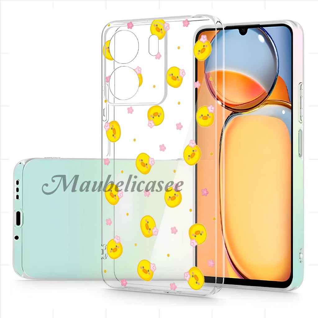 MBC12_Softcase Redmi 13C POCO C65 Transparan Silikon duck / Case HP Samsung A07 Lentur Anti Shock Si