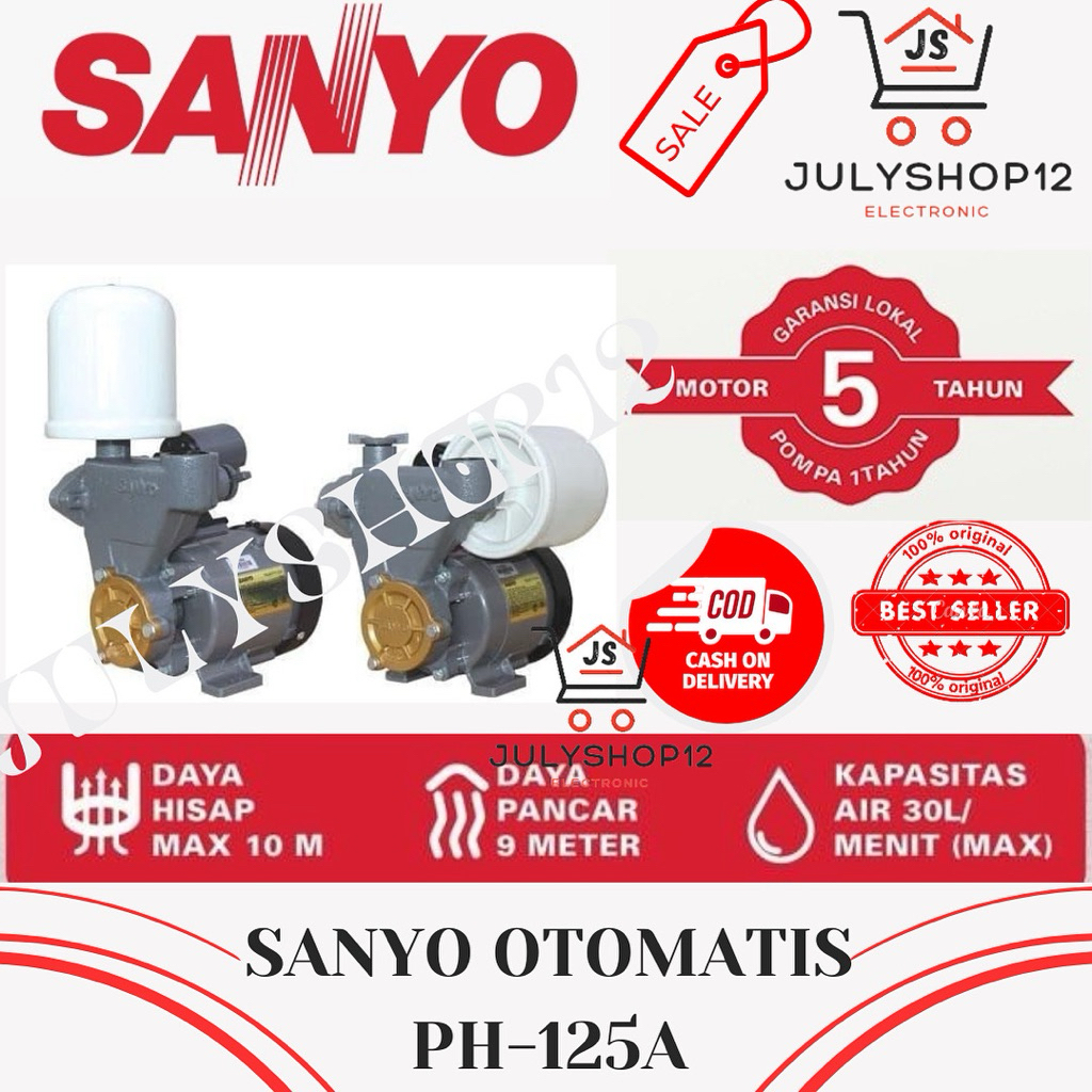 SANYO POMPA AIR TYPE PH-125A OTOMATIS PH125A
