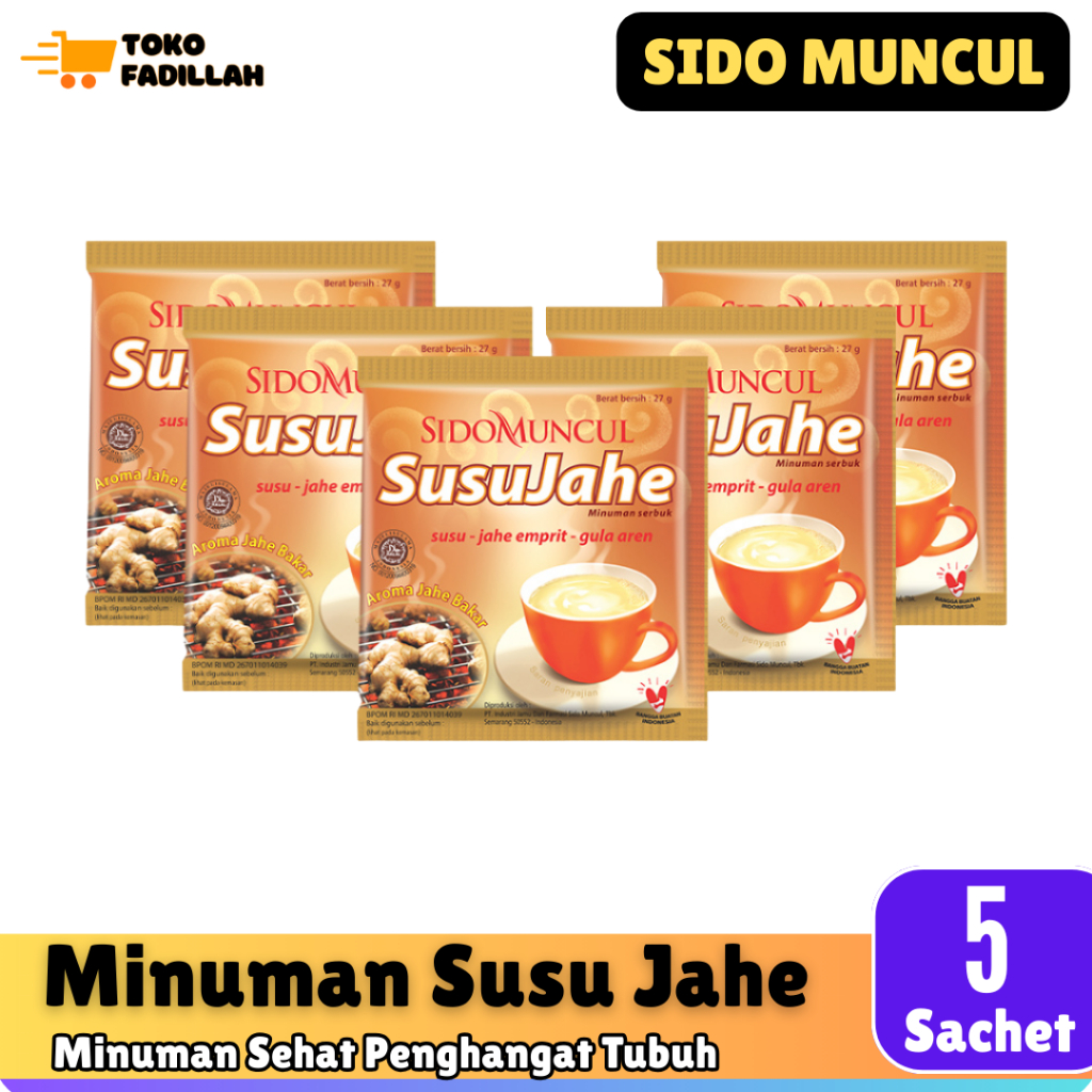 

[5 pcs] Susu Jahe Sido Muncul Sachet 27 gr - Minuman Sehat Penghangat Tubuh