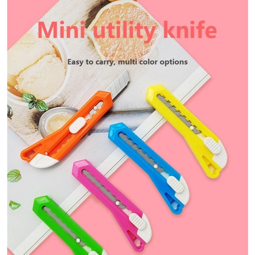 

Cutter Mini Stainless Candy Macaron Cutter Cute / Pisau Mini Cutter Pemotong Kertas