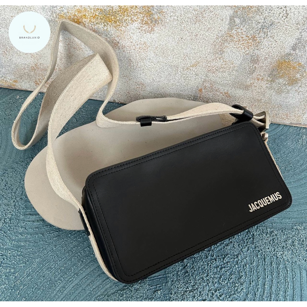 Jacquemus Camera Bag Le Cuerda Black Leather