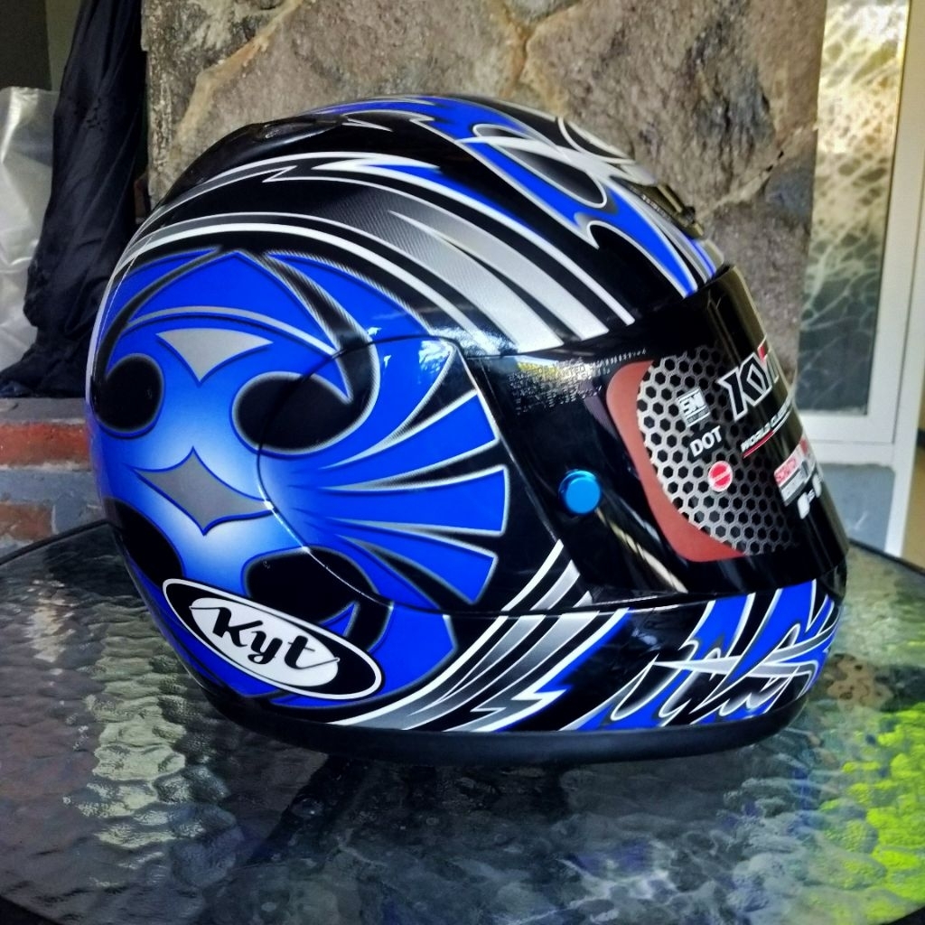 helm kyt 805 x speed biru