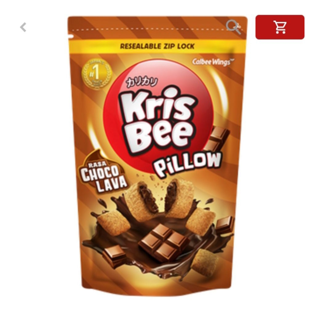 

Krisbee Pillow Chocolava 100gr/snack jumbo/snack bungkus besar