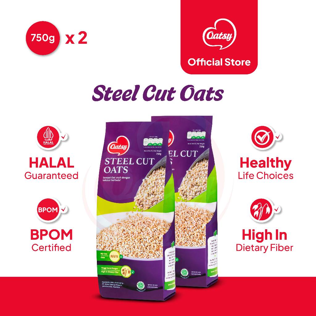 

OATSY Steel Cut Oats 750g (Double Pack)