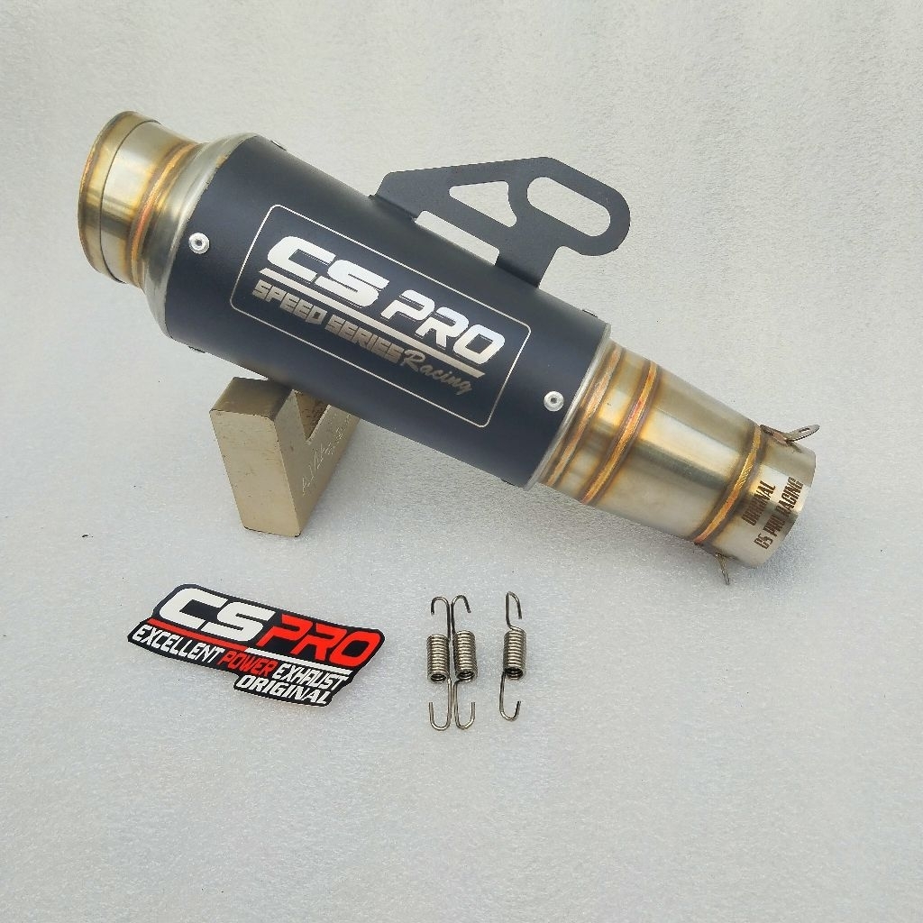 Knalpot original Cs Pro racing silincer only inlet 50mm type short new edition produk cs Pro racing 