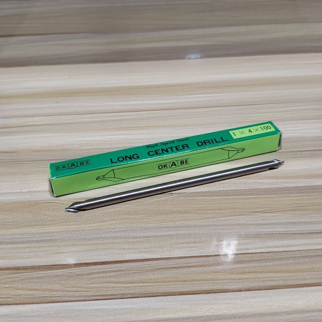 Center Drill 1x4 Okabe Japan Long 100mm Drill Center 1 x 4 x 100 Baru