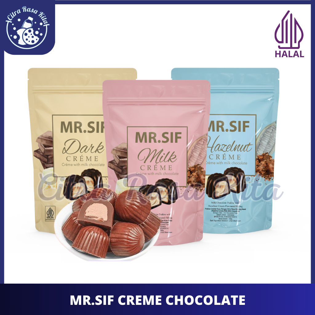 

Mr.Sif Milk Chocolate With Dark, Milk & Hazelnut Cream Halal 80g-160g