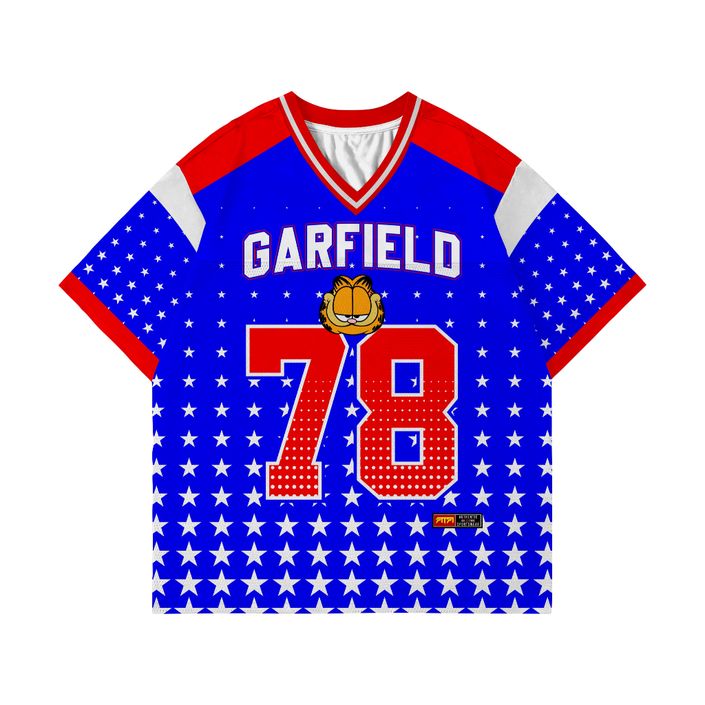 JERSEY GARFIELD BOXY USA PRINTING FREE NICKNAME