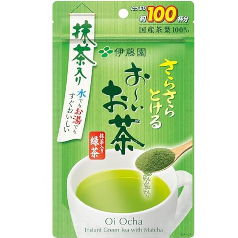 

Itoen Oi Ocha Instant Green Tea with Matcha 80 gr (Ori from Japan)
