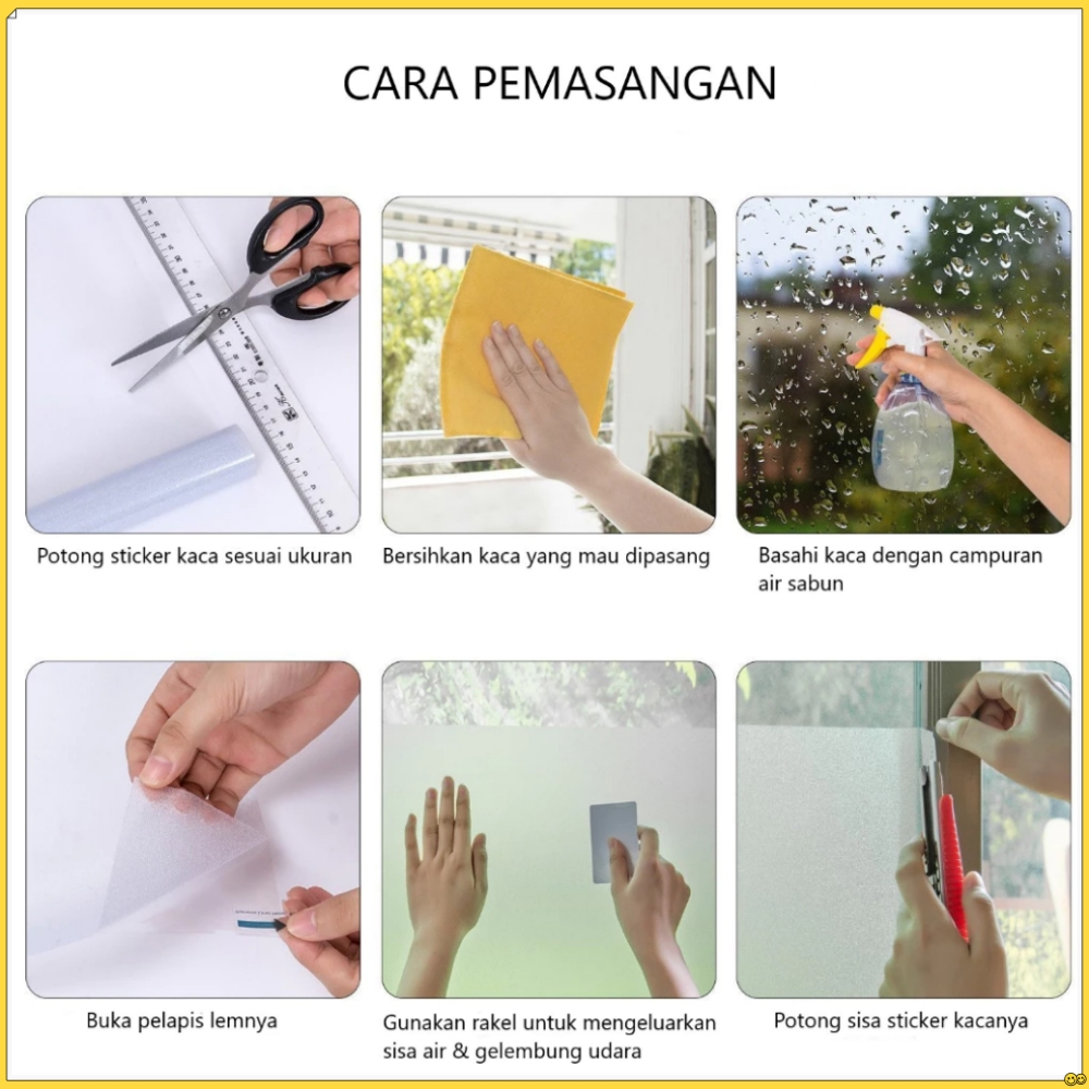 Jamooan Sticker Kaca Jendela,Stiker Pintu Kamar Mandi,Kaca Filem Jendela Rumah,Stiker Pintu Kamar