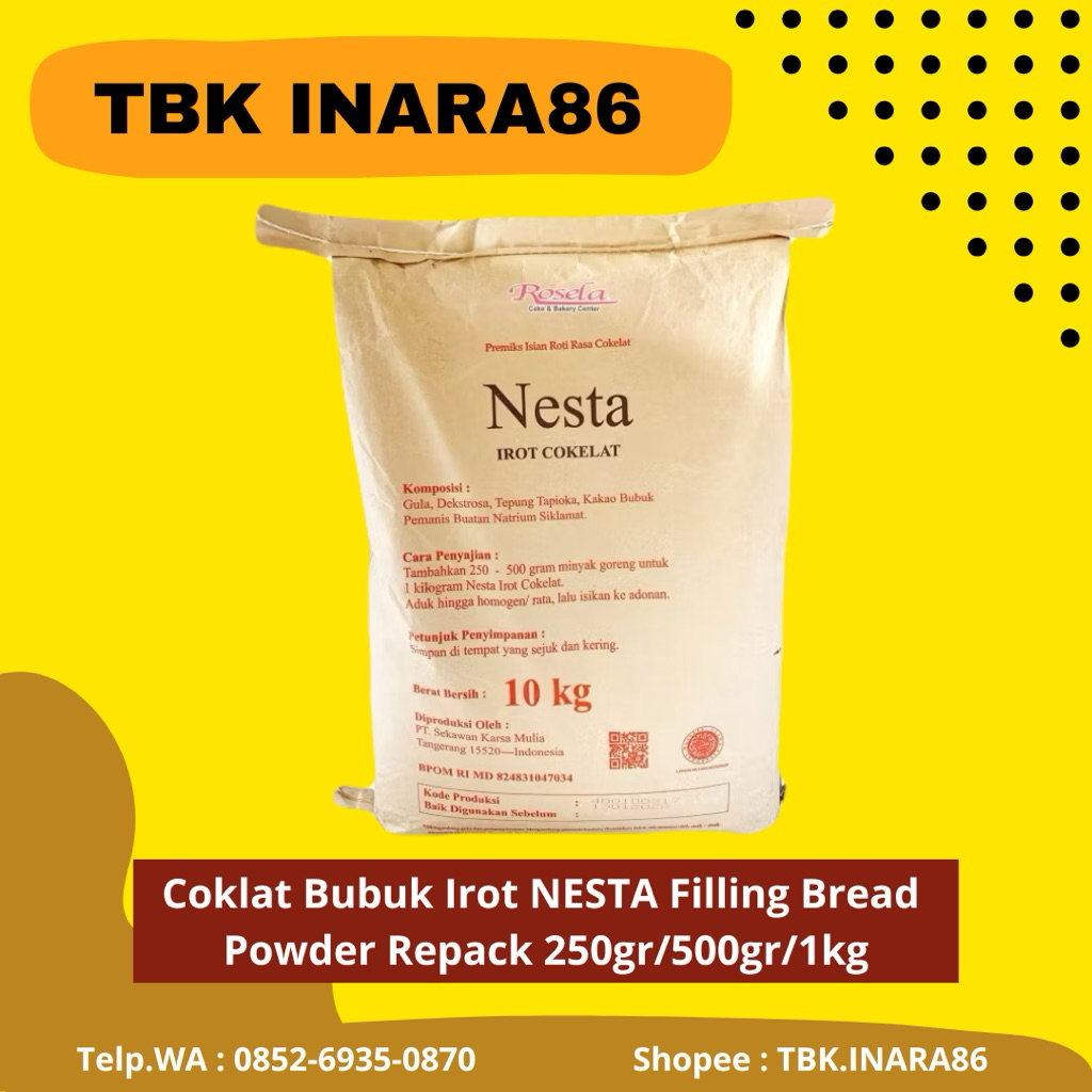 [REPACK] Irot Nesta Filling Bread Powder – Coklat Bubuk Serbaguna untuk Isi Roti, Kue & Dessert