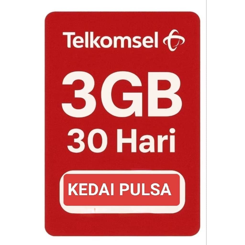PAKET DATA TELKOMSEL/ INJEK REGISTRASI KARTU PERDANA 3GB / 30HARI