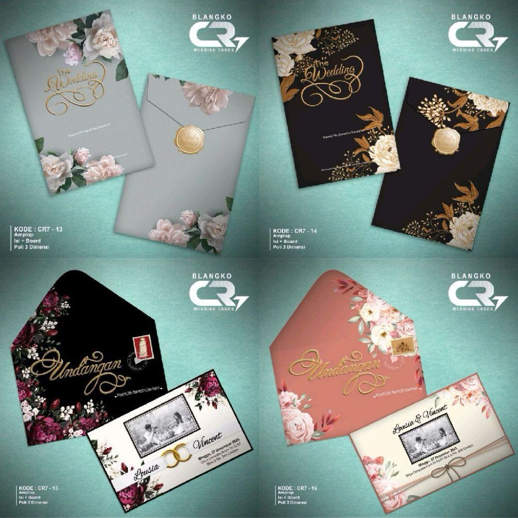 Cetak Undangan HARD COVER AMPLOP | FREE FOTO | Kode : CR7