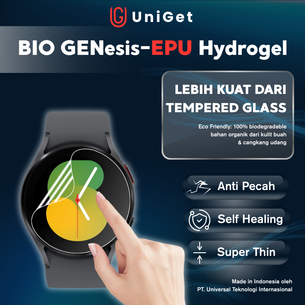 UniGet Hydrogel Bio Genesis Pelindung Layar Watch & Smartwatch Apple Samsung Xiaomi Amazfit Huawei G