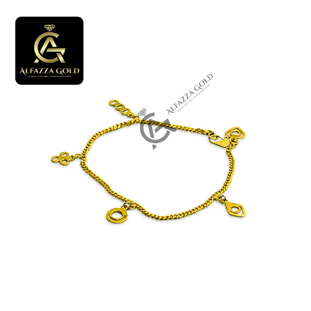 Gelang Rantai Perhiasan Emas Aslj Kadar 6K