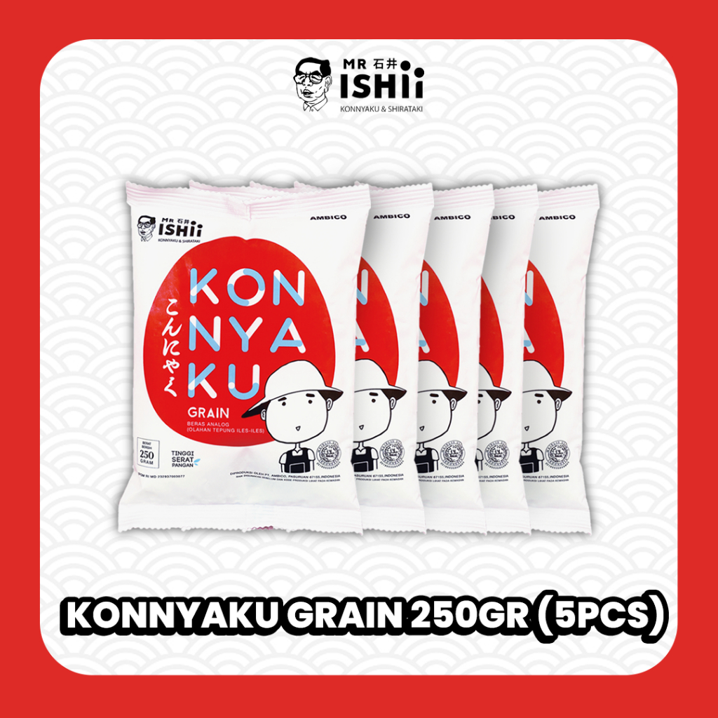 

MR.ISHII - Konnyaku Grain / Beras Shirataki 250 gr (isi 5)