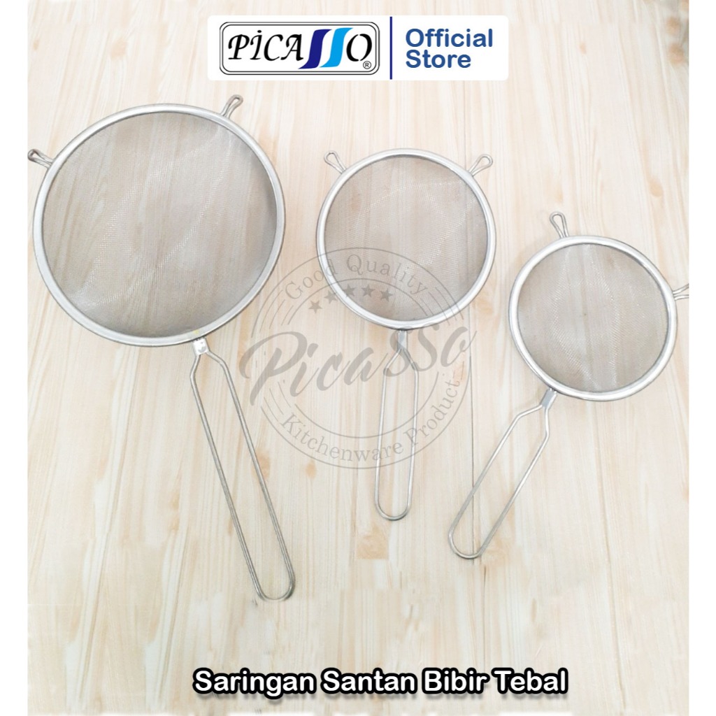 Saringan Santan Ring Tebal Picasso Stainless Steel/ Ayakan Tepung Bibir / Strainer