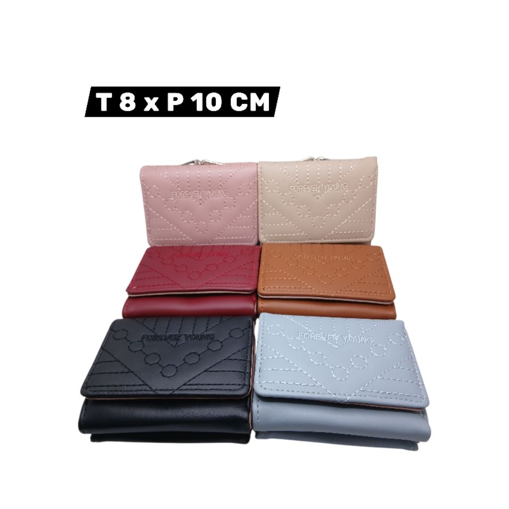 Dompet Wanita Ukuran Kecil Lipat 3 Behel Warna