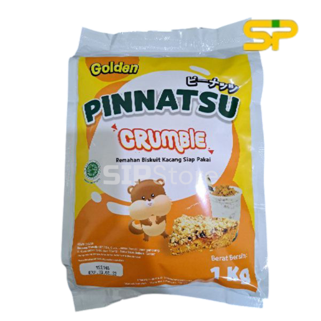 

PINNATSU CRUMBLE "GOLDEN" @1kg / Biskuit Crumble Kacang / Remahan Biskuit Kacang 1 kg (Topping Kacang Cacah)