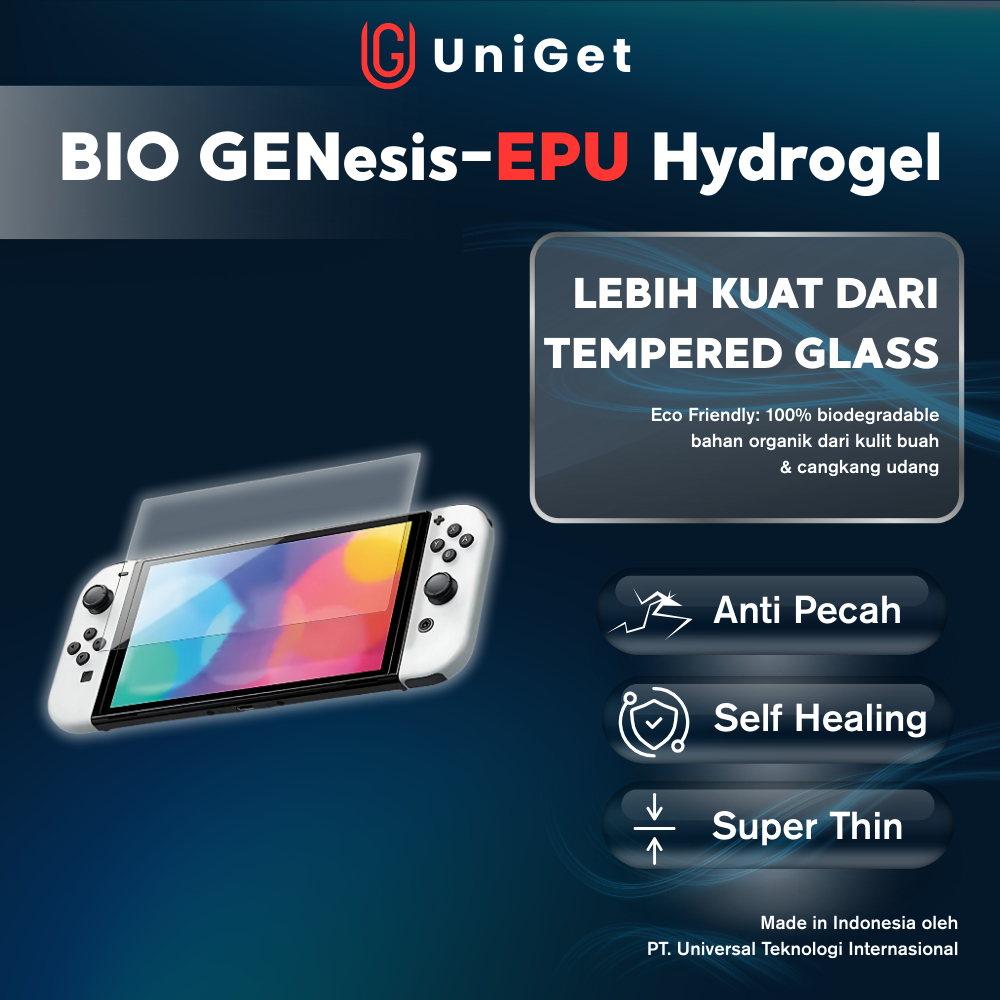 UniGet Hydrogel Bio Genesis Screen Protector Pelindung Layar Game Console Nintendo Switch Lite OLED 