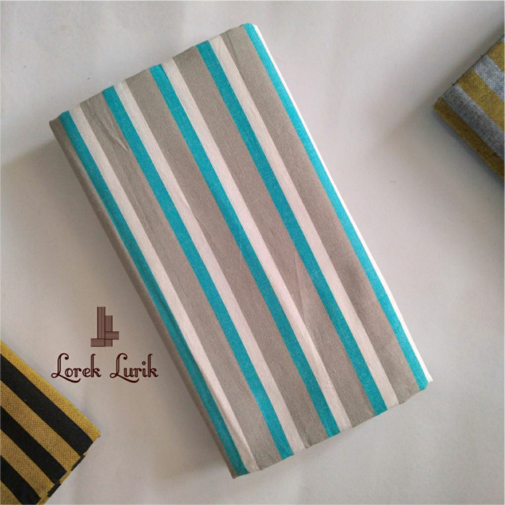 Kain Lurik Biru Muda Putih Fresh / Lurik Cerah Biru Muda