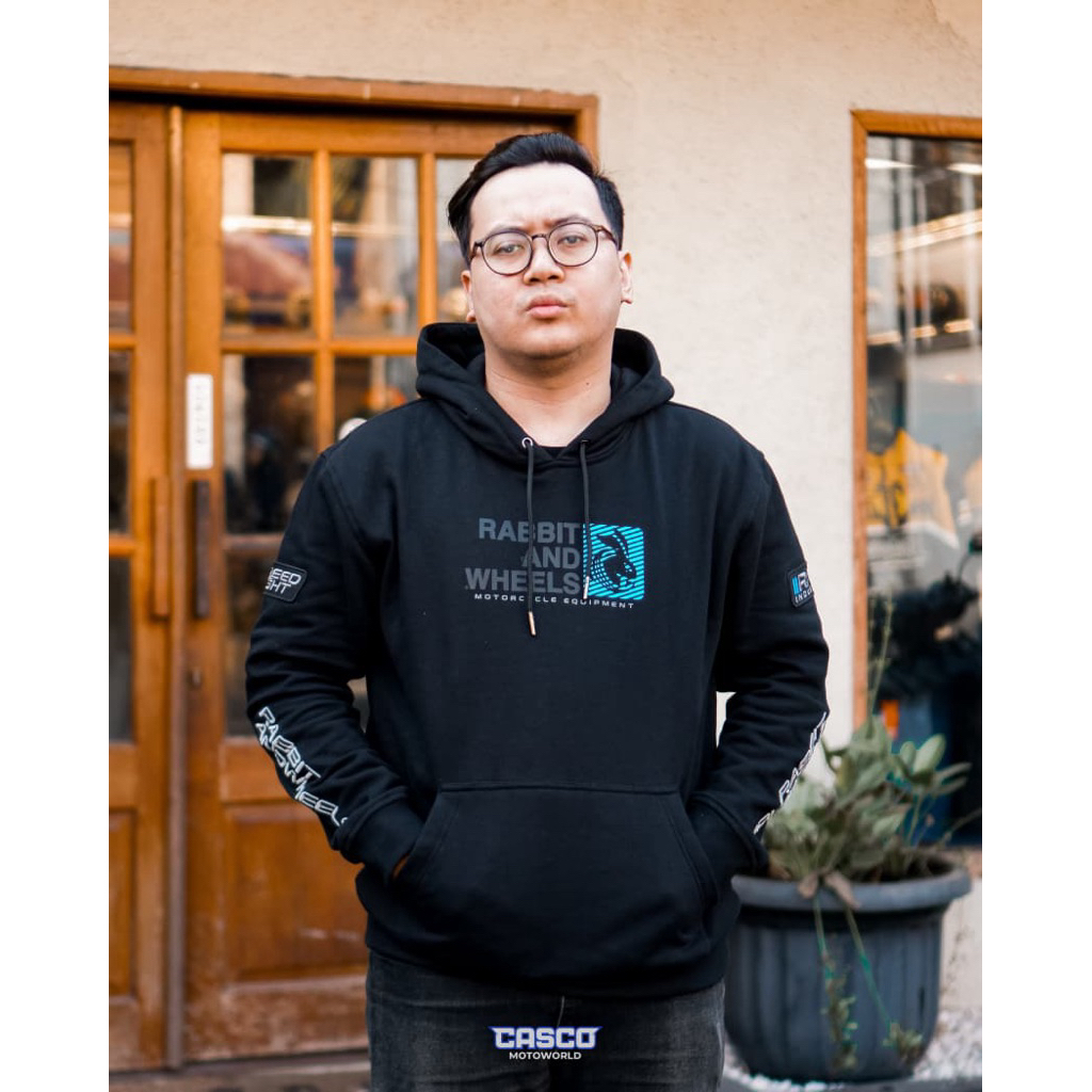 Rabbit and Wheels Hoodie Torque Blue