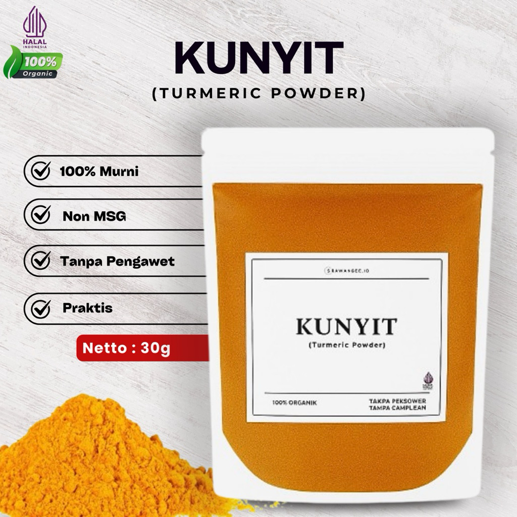

Kunyit Bubuk Sachet 30 Gr Premium Turmeric Powder